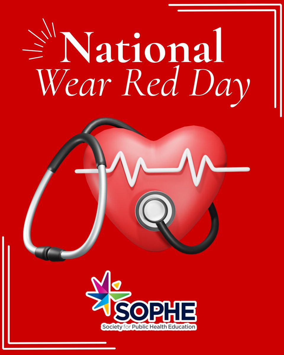 SOPHEtweets's tweet image. ❤️ SOPHE recognizes National Wear Red Day, in honor of Women's Heart Health! Today to show your support please wear red. Doing so opens the door for conversation, education, and advocacy for better resources and research! 

#SOPHEgram #publichealthmatters #womenshealthmatters