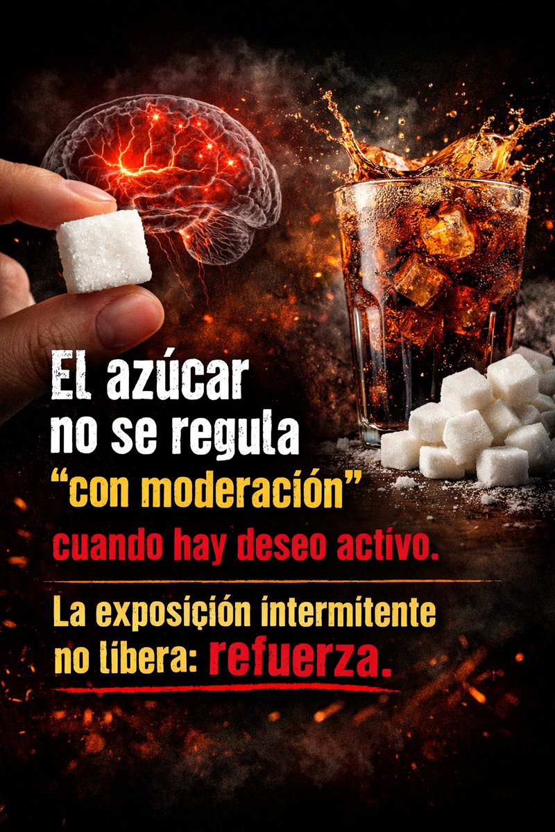 Hablando de adicciones 

La adicción al azúcar no se regula con moderación.

Es como con cualquier sustancia que crea dependencia, la única forma de es eliminar su consumo 🚫
