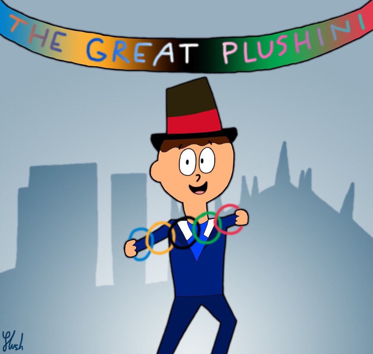 Tonight is the grand opening of the #WinterOlympics in Milan, so what did I do to honor the occasion? Why, do a celebratory drawing, of course!