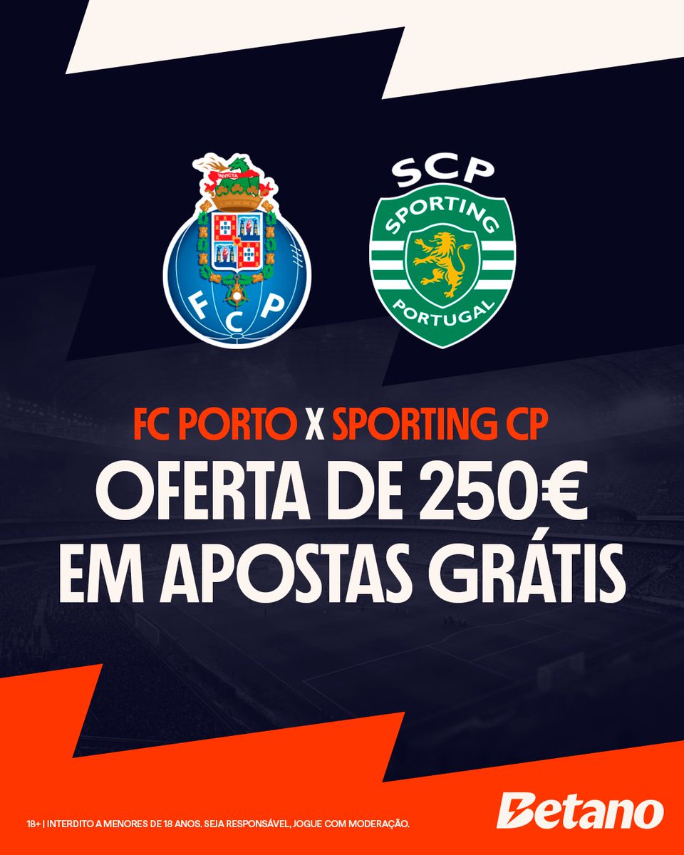 Betano_PT's tweet image. Queres apostas grátis para o Clássico Betano entre @fcporto e @sporting? ✅ Vamos oferecer 25 de 10€

Para participares tens de:

👉 Seguir a @Betano_PT
👉 RT e Like
👉 Comenta #ClassicoBetano

Vencedores anunciados no dia do jogo.