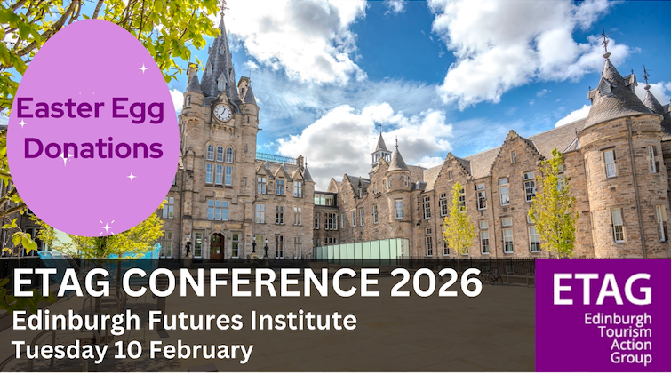 ETAG_UK's tweet photo. Are you joining us for #ETAG26 next Tue afternoon?

🐰 We invite you to join this year's 'Tourism A Force For Good' collection by bringing an Easter Egg with you to donate to the Edinburgh Children's Hospital Charity.

More info can be found in your Delegate Pack.

Thank you! https://t.co/4ecHyjkyNI