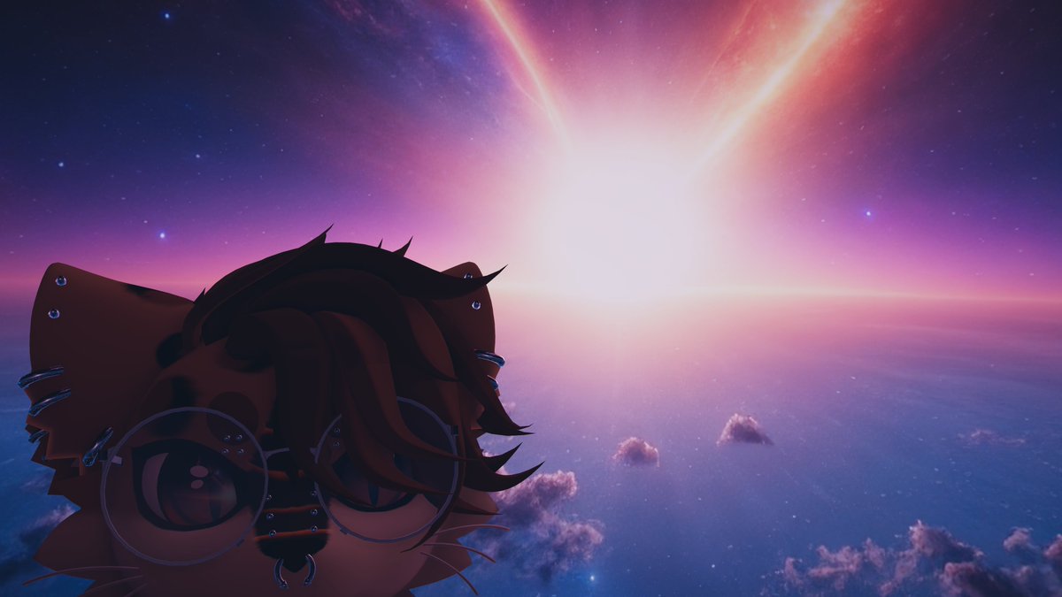Foxplushie_'s tweet photo. Never imagined it'd look so beautiful. Guys look at this cool heat death of the universe I found

#vrchat #mayu #vrphotography #vrchatavatar #furry #vr #vrchatcommunity #vrchatphotos https://t.co/kvTr0FENck