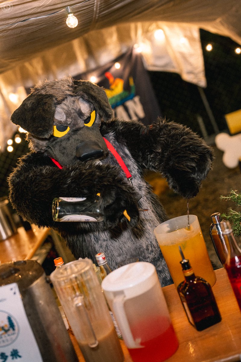 Badogbagel's tweet photo. wanna get drunk? no problem~ 🐶👋🍹

📸@BrutusChu 
#FursuitFriday https://t.co/Ryhkchx34F
