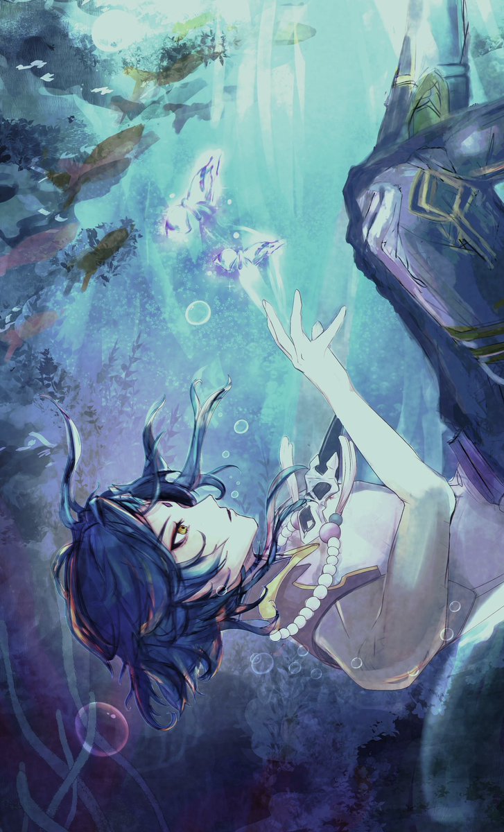 #xiao 
お気に入り絵、2月中にリメイクしたい