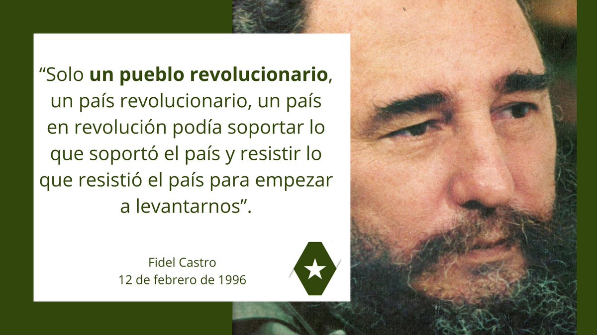 📅12 de febrero de 1996 🎙️#FidelCastro: “Solo un pueblo revolucionario, un país revolucionario, un país en revolución podía soportar lo que soportó el país y resistir lo que resistió el país para empezar a levantarnos”.

fidelcastro.cu
#100AñosConFidel #Cuba #Revolución