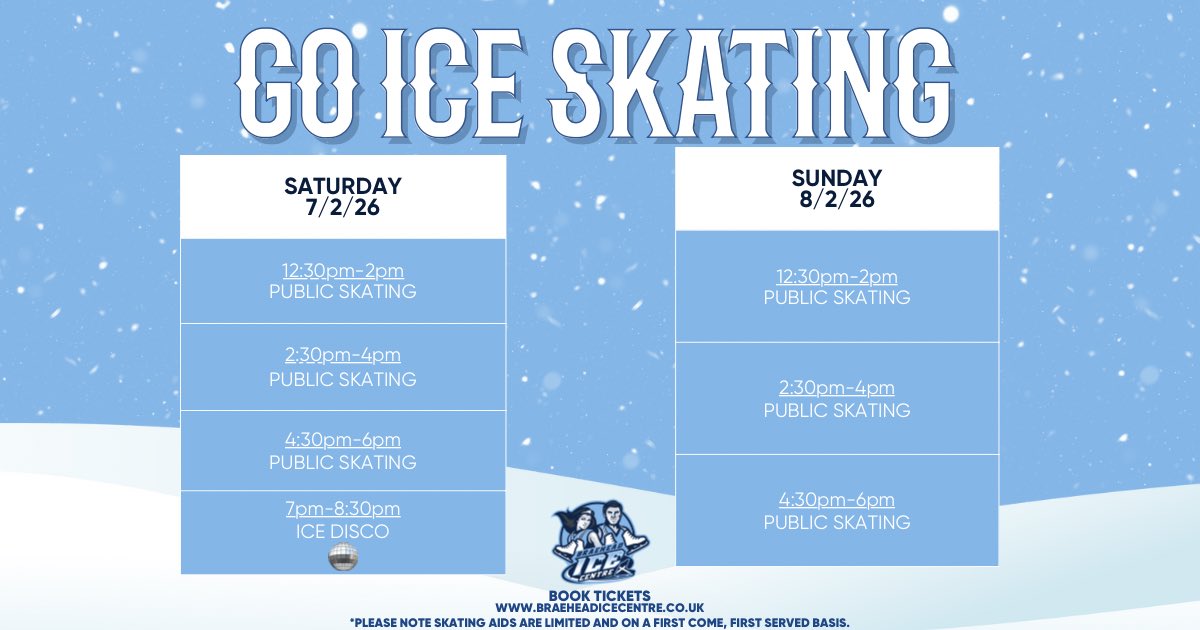 ⛸️ 𝑮𝒐 𝑰𝒄𝒆 𝑺𝒌𝒂𝒕𝒊𝒏𝒈 𝒕𝒉𝒊𝒔 𝒘𝒆𝒆𝒌𝒆𝒏𝒅 𝒂𝒕 𝑩𝒓𝒂𝒆𝒉𝒆𝒂𝒅 𝑰𝒄𝒆 𝑪𝒆𝒏𝒕𝒓𝒆 ⛸️

Grab your skates and join us on the ice. Whether you’re skating with family, friends, or gliding solo, it’s the perfect way to spend your weekend! ❄️

🎟️➡️ Link in bio