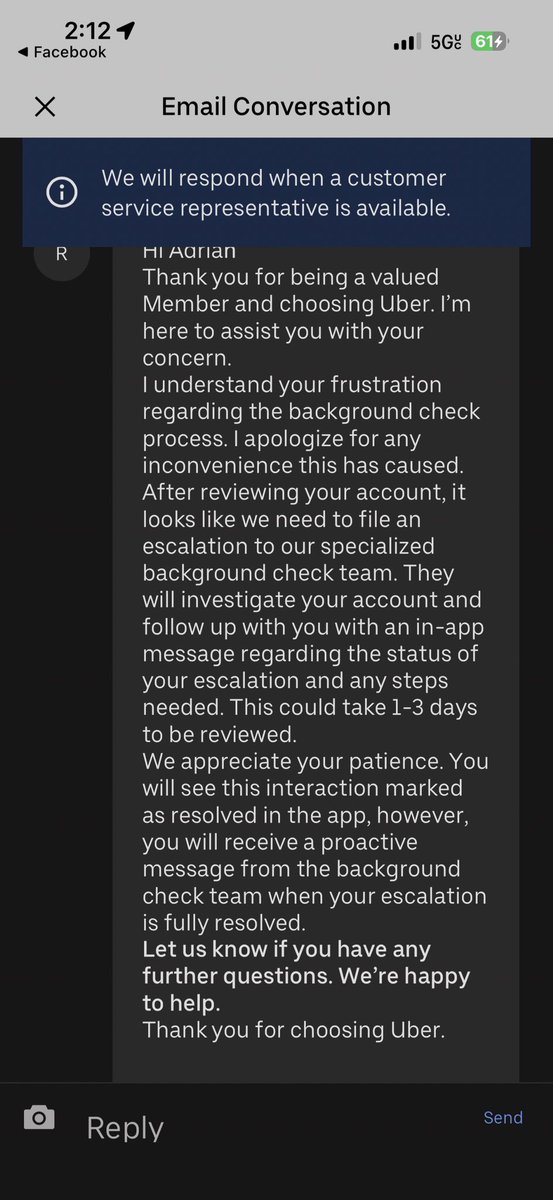 AdrianBrid78796's tweet photo. Imagine being passing all background checks and @Uber @dkhos @Uber_Support still hasn’t approved me to go back online two weeks now and there last msg said 1-3 days let’s talk about this guys people need to make money instead of getting evicted I have kids to feed https://t.co/Ovb3vyRqDg