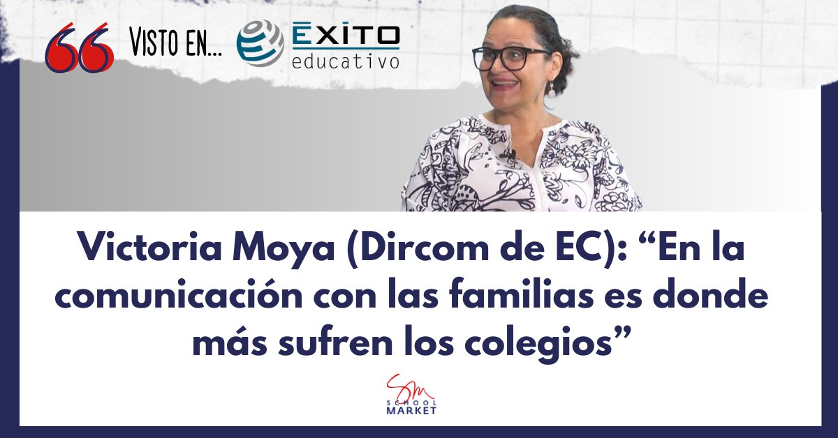 📰 HEMEROTECA. En una entrevista en <a href="/Exito_Educativo/">ÉXITO EDUCATIVO</a>, Victoria Moya, dircom de <a href="/ecatolicas/">Escuelas Católicas</a>, abordaba los desafíos y oportunidades en la relación entre colegios y familias. 

🔗exitoeducativo.net/victoria-moya-…

#ComunicaciónEducativa #MarketingEducativo  #SCHOOLMARKET #ÉXITOEDUCATIVO