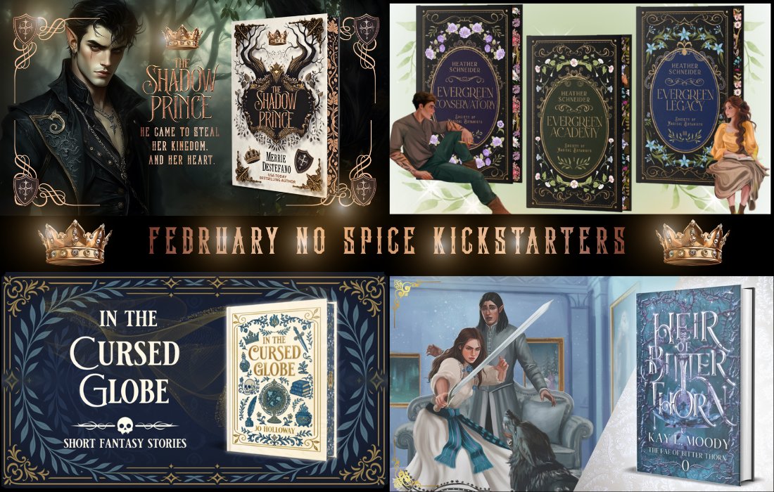 🌺FEBRUARY NO SPICE KICKSTARTERS:🌺

🪻🌺🪻More than 30 lovely, special edition Romance / No Heat/Wholesome, Sci-Fi &amp; Fantasy, and Young Adult books, all featured in Kickstarter campaigns.🪻🌺🪻

books.bookfunnel.com/jan-feb-no-spi…