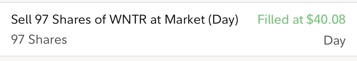 Took profit on $WNTR  at open🤷🏽‍♂️