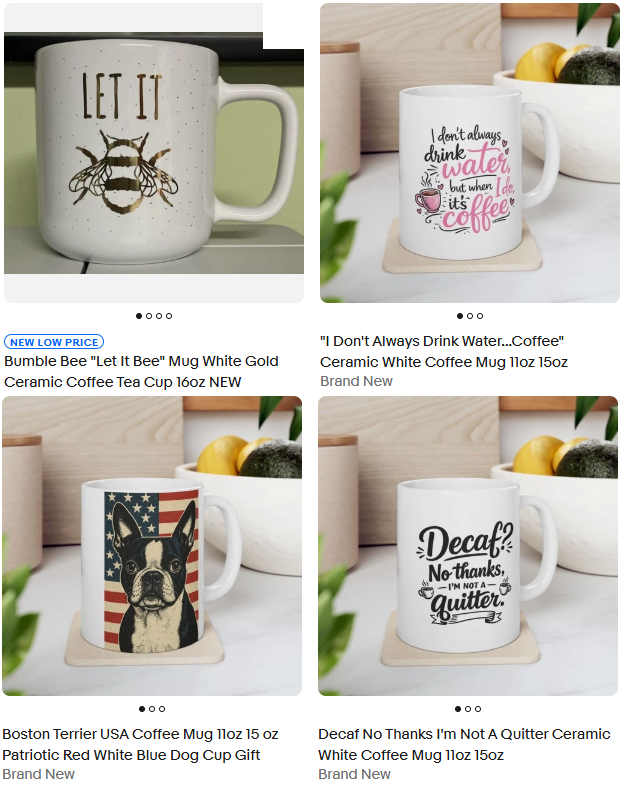 KellyJoDesigns1's tweet image. Coffee mug lovers, this one’s for you! Check out all the fun and unique coffee mugs available in my eBay store! Browse the collection here 👉 ebay.com/str/kellyjosca…
#CoffeeMugs #MugLife #MugCollection #CoffeeLovers #eBayFinds #eBaySeller #ShopSmall #GiftIdeas #CoffeeTime