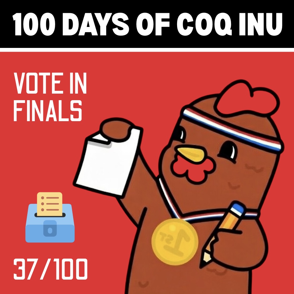 0x_dano's tweet photo. 100 DAYS OF $COQ 🐓

DAY 37: VOTE IN FINALS 🗳️

The @coqinu BOK TO THE FUTURE Art Competition has advanced to the FINALS! ⚡️🎨

See the post below to go vote for 1st & 3rd place.

1 LIKE = 1 VOTE; 🩷=🗳️

Tomorrow, we announce the CHAMPION!! 👑

#RUNITBOK #COQINU #AVAX 🔺