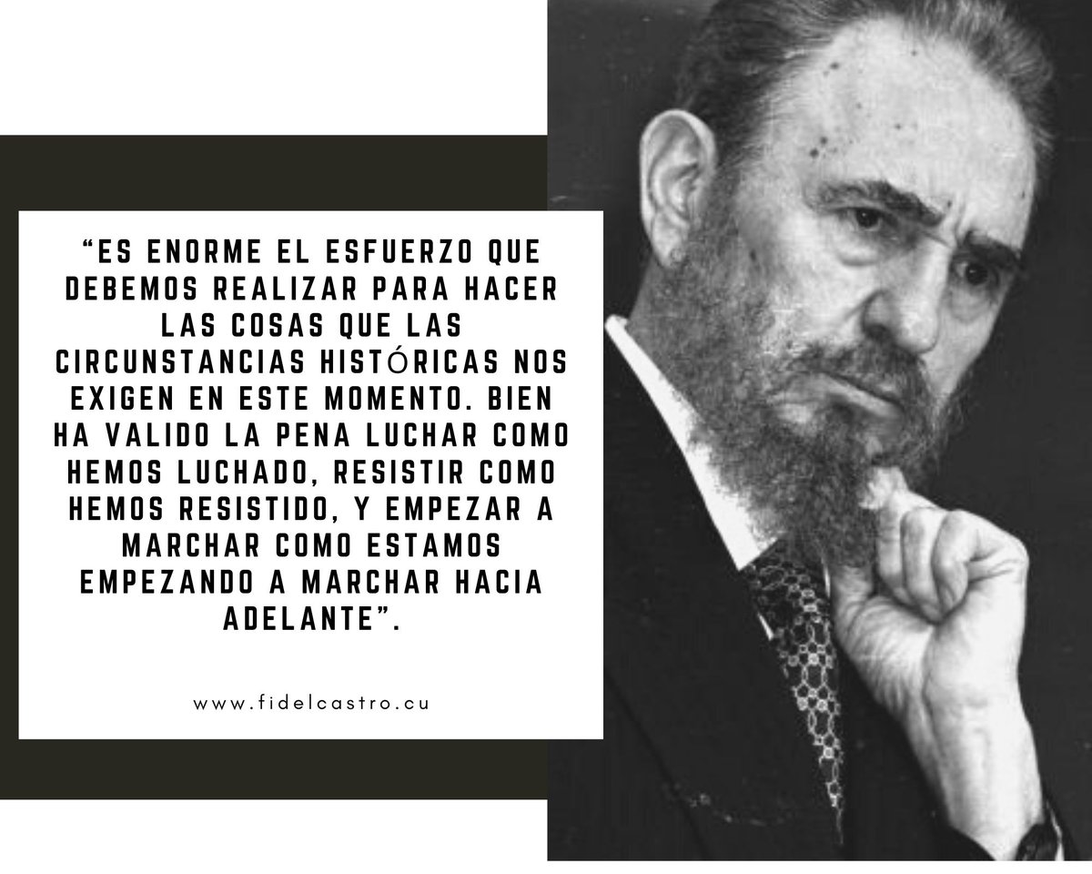 🎙️#FidelCastro: “Es enorme el esfuerzo que debemos realizar para hacer las cosas que las circunstancias históricas nos exigen en este momento. Bien ha valido la pena luchar como hemos luchado, resistir como hemos resistido..”.

fidelcastro.cu
#100AñosConFidel #Cuba