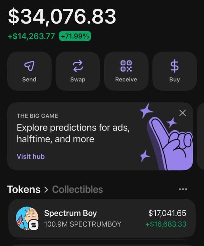 SeedSummoner's tweet photo. #SPECTRUMBOY is blasting off 🚀🚀🚀, printing huge profits just like we spotted earlier in my Alpha TG group 💰🚀🤝
If you were in my TG, your copy trade would be sitting on the same gains as mine.
CA:
6VGe7oP6g349LCN3XUQFqhoUFwqiEYUVsS4knppVpump
#Solana https://t.co/SKvzrZEgUi