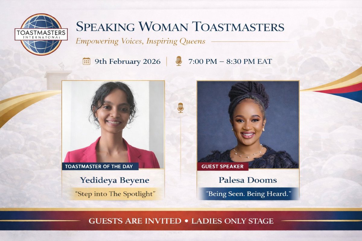 Speaking Woman invites you to Step Into The Spotlight! 

🔗 Register to reserve your global seat:
us06web.zoom.us/meeting/regist…

Empowering Voices. Inspiring Queens.