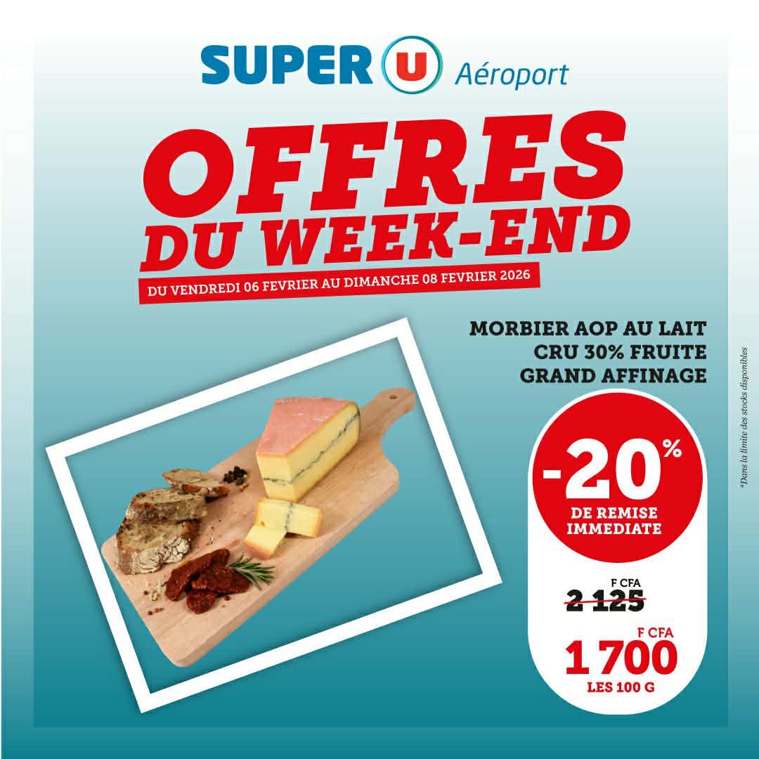 Découvrez les offres de ce week-end, en exclusivité à Super U Aéroport !