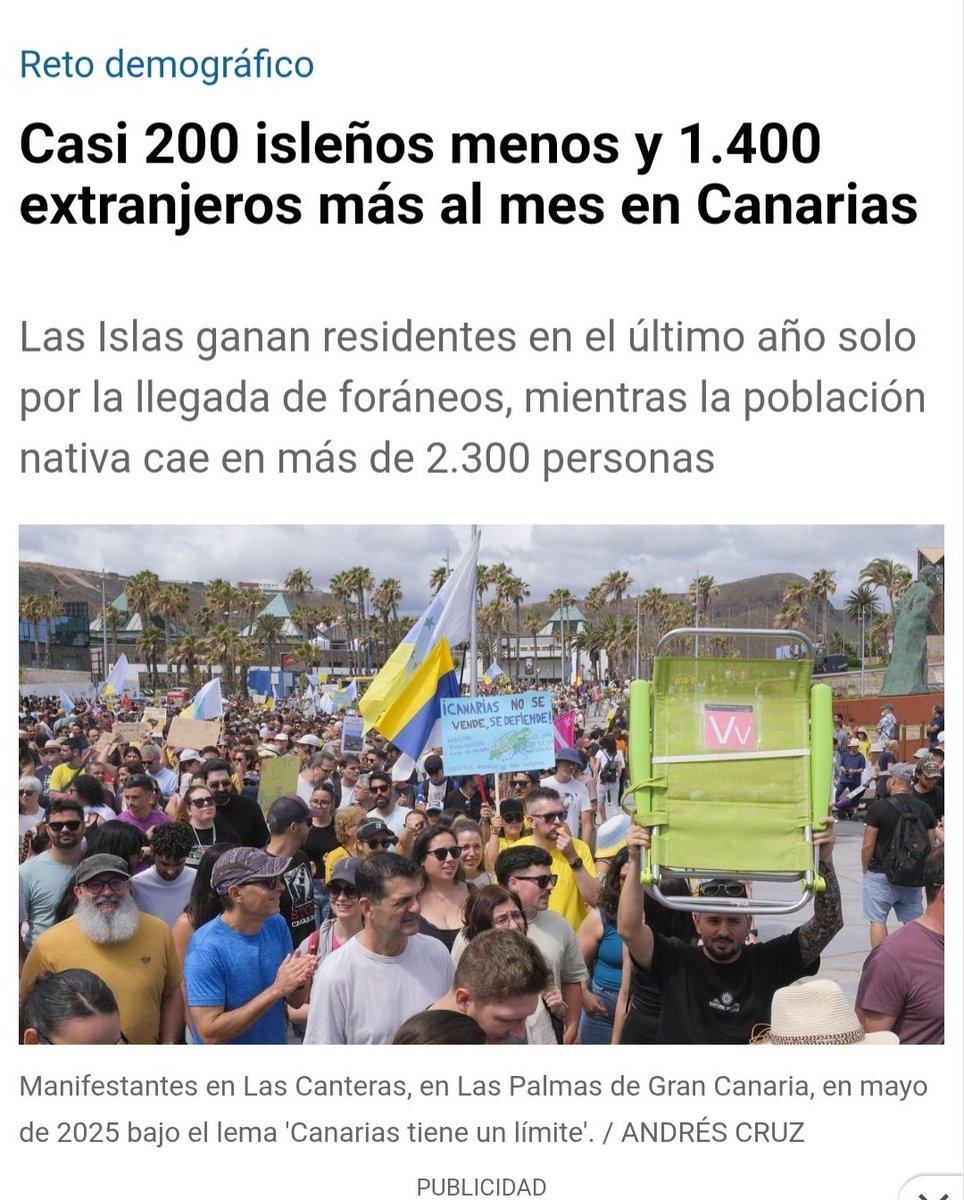 cronopiosinley's tweet image. Las dos caras de la moneda. Prosperidad para el foráneo. Miseria para el canario.