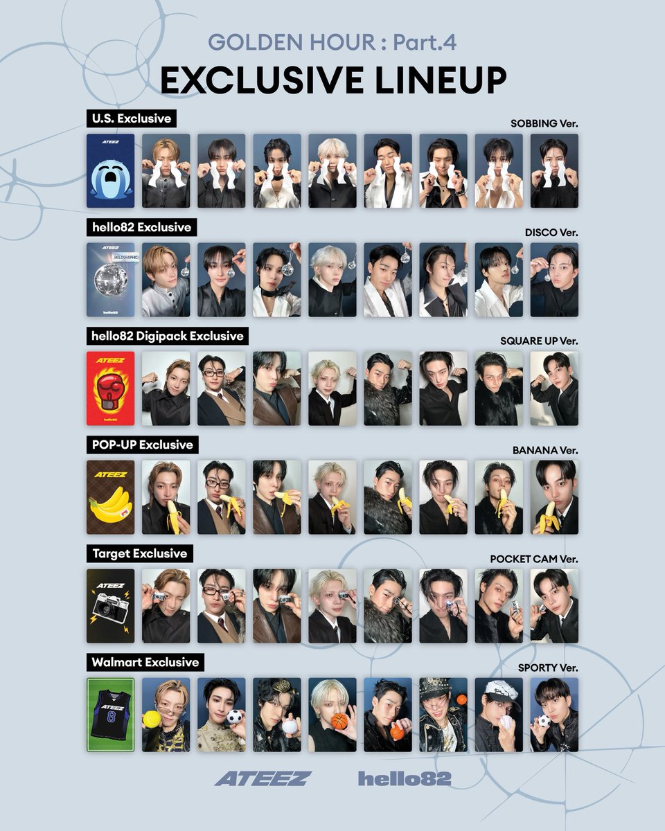 ATEEZ - 'GOLDEN HOUR : Part.4' EXCLUSIVE LINEUP AVAILABLE NOW
