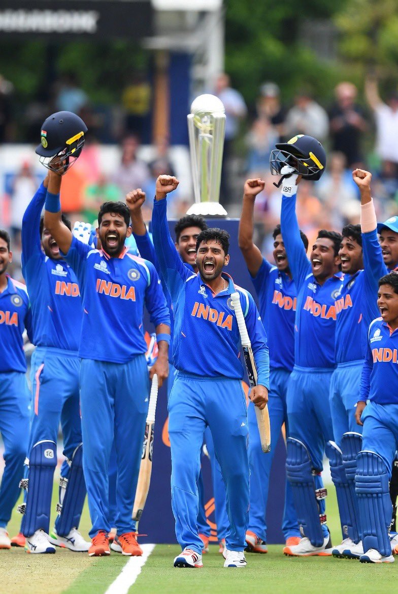 MukeshSenMp's tweet photo. भारत विश्व विजेता...!!

भारतीय U19 क्रिकेट टीम ने फाइनल मुकाबले में इंग्लैंड को 100 रनों से हराकर विश्वकप जीता। 
सभी देशवासियों को अनंत शुभकामनाएं..!!
#INDU19vsENGU19 https://t.co/8En9YBEa1E