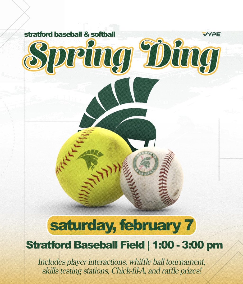 ❗️Reminder❗️
Spring Ding, tomorrow! 
Open to everyone. 
Meet the Spartans, grab some spirit wear, check out the skills stations, and have a ton of fun.  

📆 Feb. 7th
⏰ 1-3pm
📍The Backyard