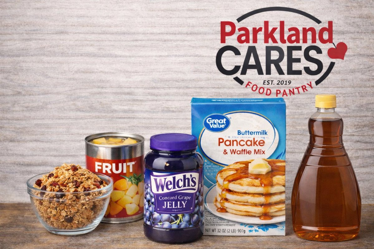🛒 Pantry shelves need a little love! ❤️
We’re in need of granola, canned fruit, jelly, pancake mix &amp; syrup. Every donation helps local families! Add an item to your next grocery run &amp; donate 
👉 parklandcaresfp.org/give_help/
#CommunityHelpingCommunity #ParklandCARES #CARESforCommunity
