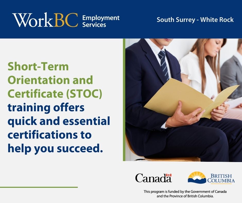 WorkBCSSWR's tweet image. 📚🖊️ WorkBC provides the training and certifications you need to advance your career. Don’t let a lack of qualifications hold you back—start today!

Get the skills and certifications to move forward with WorkBC’s support.