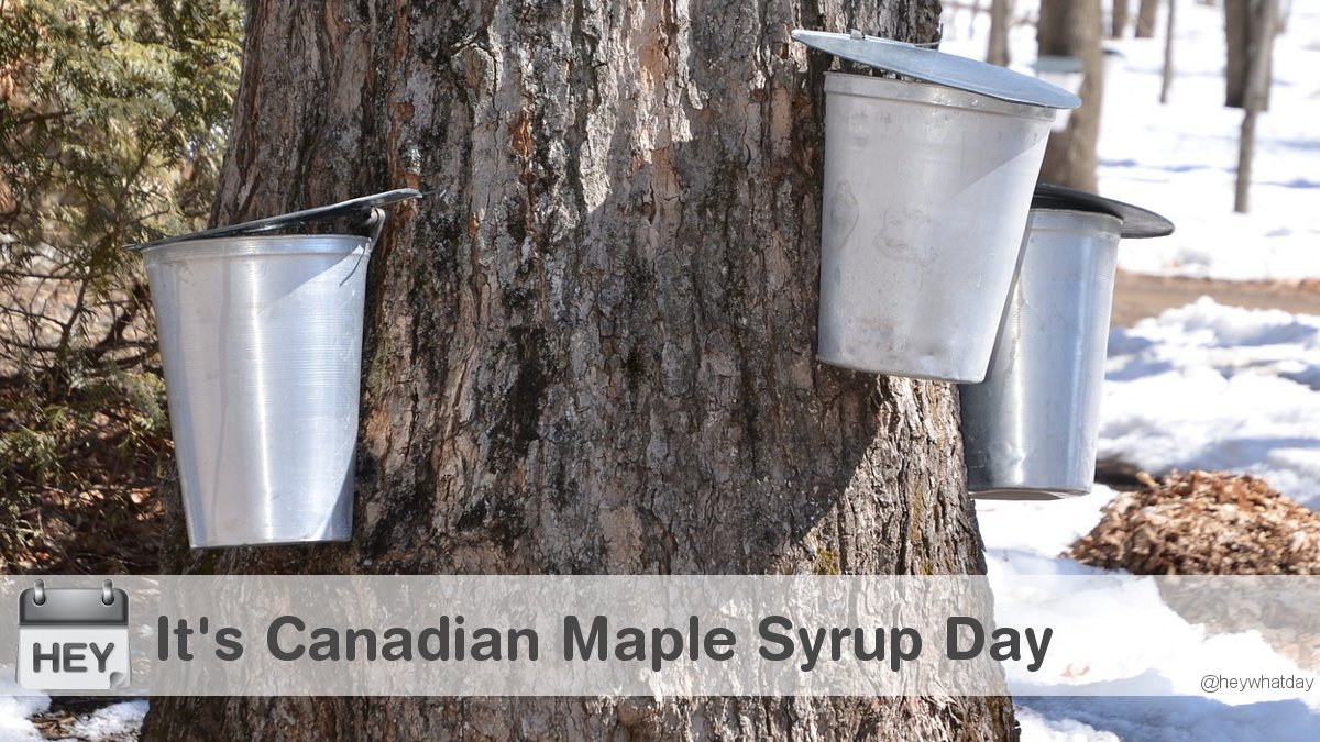 HeyWhatDay's tweet image. It's Canadian Maple Syrup Day! 
#CanadianMapleSyrupDay #CanadianMapleSyrup #MapleSyrup