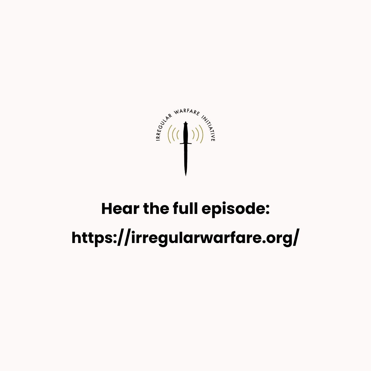 Irregular Warfare Initiative tweet media