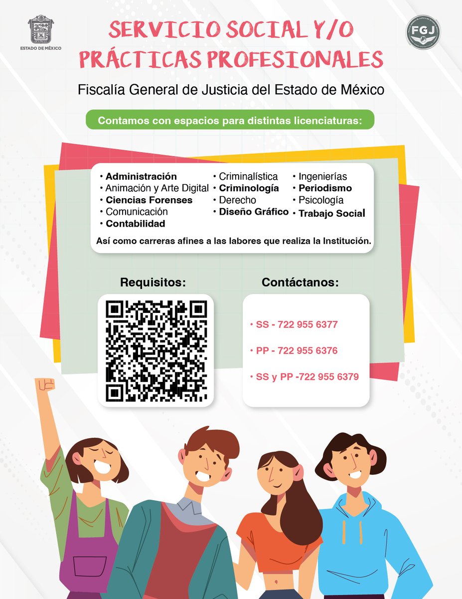 FiscaliaEdomex's tweet photo. Realiza tu servicio social o prácticas profesionales en la #FiscalíaEdoméx.
Contamos con espacios para distintas licenciaturas.
No olvides que solo se reciben documentos los días lunes, miércoles y jueves en un horario de 9:00 a 14:00 horas. https://t.co/LFlzmbe0KG