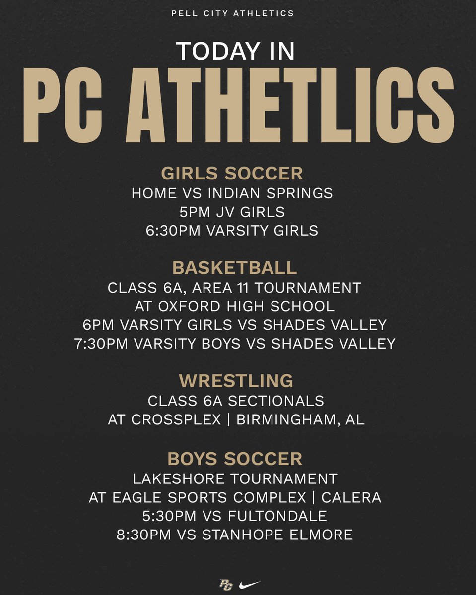 Lots going on today for our student athletes.

Get out and support our Panthers! #WeArePC