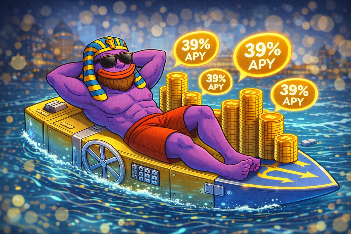 TyrCryptoGod's tweet photo. Atlantis vaults beat spot holding. 

I vaulted $300 MON from LP yields—now compounding at 39% APY. 

1. Harvest fees, 
2. Stake in vault, 
3. Auto-reinvest. 

Hedge against IL. Your hedging strat?  

#DeFiTips 
@AtlantisDEX_xyz
 @B0gatYr094
 @Lex_duck01
 @ThothOnChain https://t.co/5QOf65qiPn