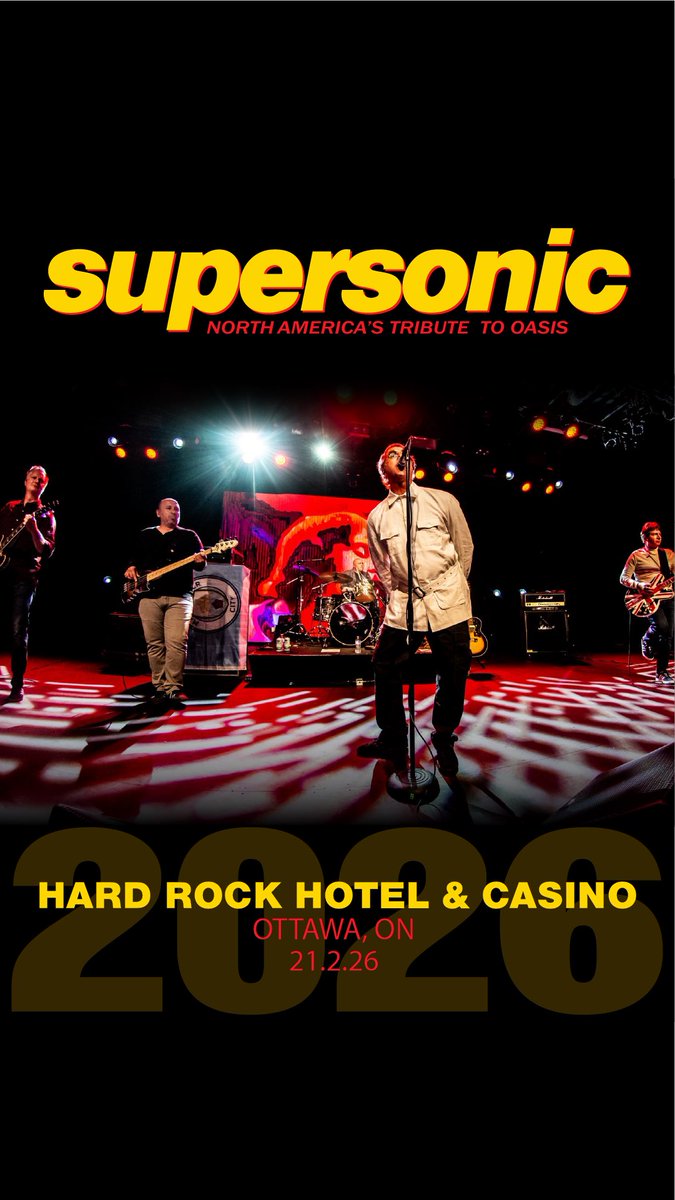 ⚡️ Knebworth ‘96 - Live ‘26 ⚡️ 21.2.26
Hard Rock Hotel &amp; Casino
Ottawa 🇨🇦 
🙌 🇨🇦🇬🇧🎸😎✌️
.
.
#oasis #oasistribute #oasisfans #knebworth #supersonic #canada #nostalgia #tribute #30years