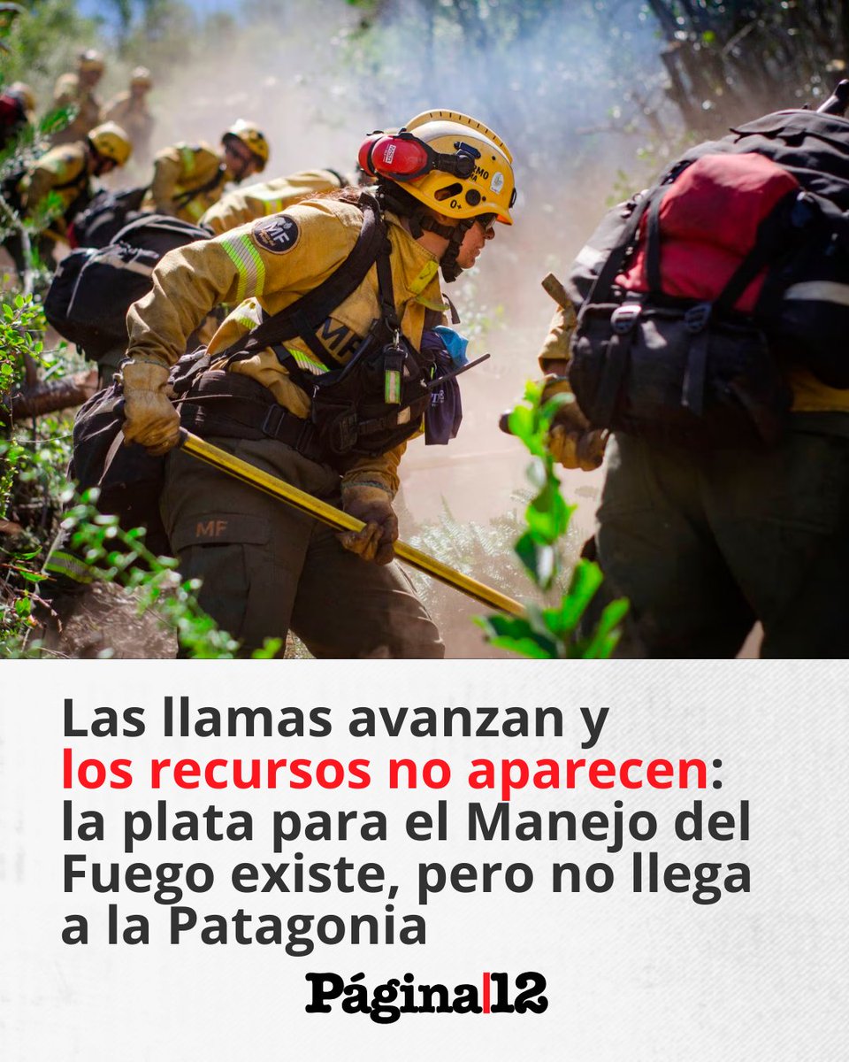 pagina12's tweet photo. Organizaciones y brigadistas marcharon para exigir la ejecución de fondos que se recaudan por ley y que el Estado no transfiere mientras los incendios siguen. Qué pasa con la plata que debería estar sosteniendo a bomberos y brigadistas. [https://t.co/Du0CbmoD3a] https://t.co/KYKaVzRuTe