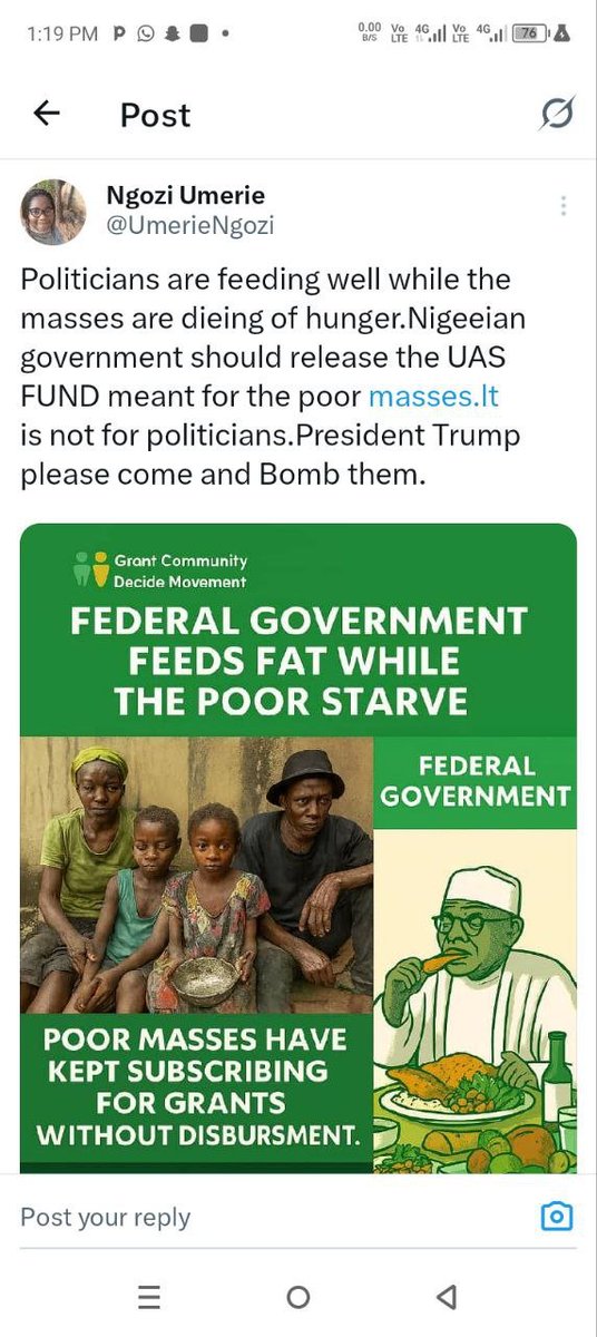 JuliusJesuyemi's tweet photo. Help Nigerians 
@cenbank
@PressSec
@SenRemiTinubu
@elonmusk
@RepRileyMoore
@ryan_miller
@realDonaldTrump
@DonaldJTrumpJr
@officialABAT
@BBCWorld
@CNN
@WorldBank
@marcorubio
@sowore
@ruffydfire
@kentpage
@justadetoun
@IMFAfrica
@AP @elonmusk
#verydarkman #Sophia #ReleaseGrant https://t.co/R1Fe2EJP8R