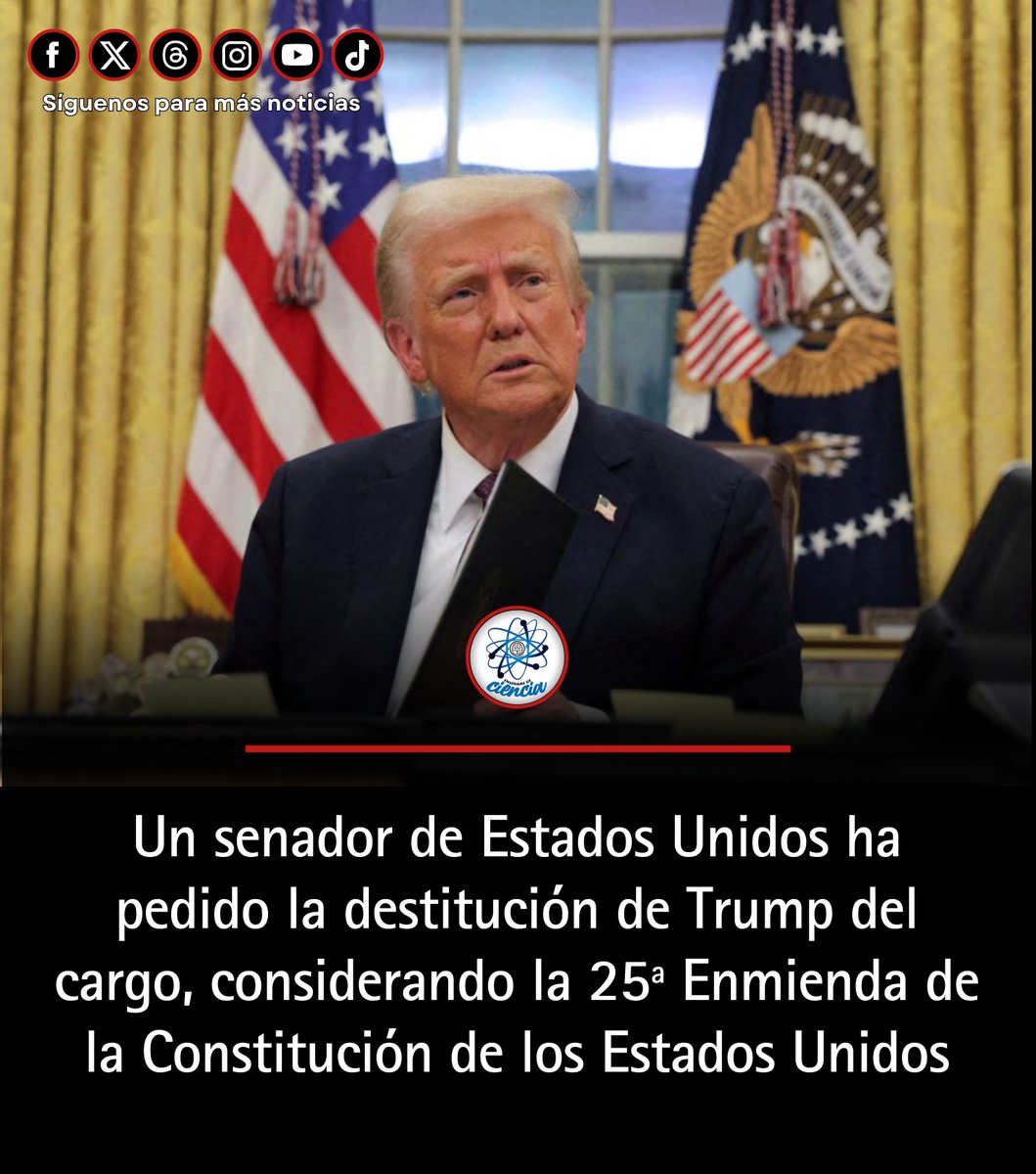 El senador demócrata Ed Markey pidió públicamente que se considere la 25ª Enmienda de la Constitución de Estados Unidos, un mecanismo creado para apartar temporalmente a un presidente si se determina que no está en condiciones de ejercer el cargo.

Esta enmienda no puede