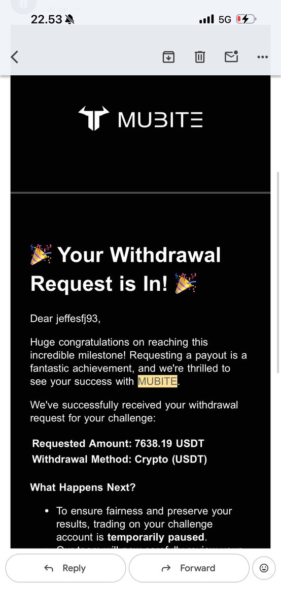 KINGESFJ's tweet photo. 🚨 TRADER WARNING 🚨

I traded in good faith with a MUBITE (Crypto prop-firm)

Generated $7,638.19 profit — fully compliant, no rule breach / warning
After profit, payout was retroactively cut to 10% (not accepted).
Payout released: $0

Public record 👇
https://t.co/Mn0KIfwL9o https://t.co/vUYrDMydRq