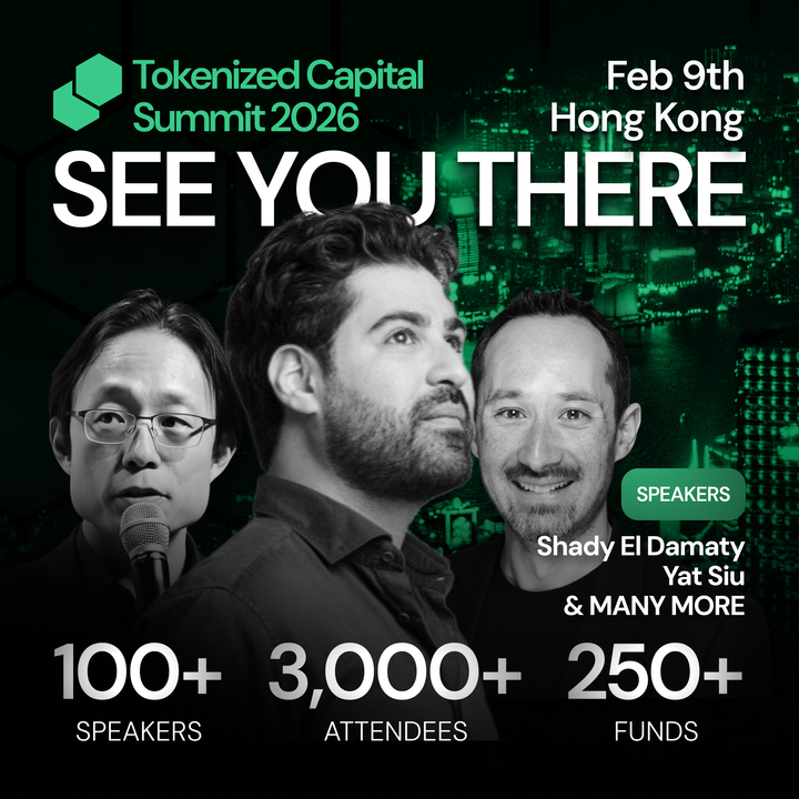 We’re pleased to welcome Shady El Damaty, CEO of <a href="/humntech/">human.tech</a>, as a speaker at the Tokenized Capital Summit 2026 in Hong Kong 🇭🇰

Shady will share his perspective on digital identity, privacy, and how tokenization intersects with secure on-chain systems.
