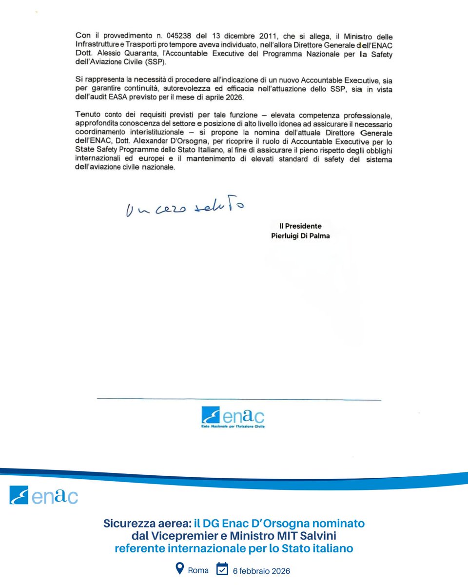 ENAC - Ente Nazionale per l'Aviazione Civile tweet media