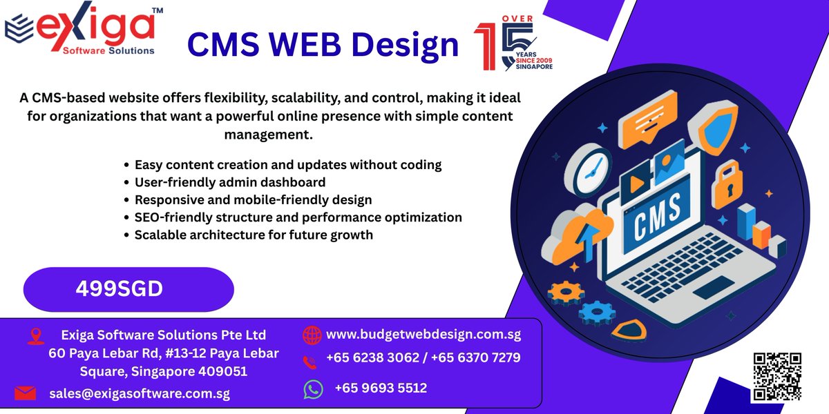 ExigaSoftware's tweet photo. CMS Web Design allows businesses to create, manage, and update their websites easily without technical knowledge.

#CMSWebDesign #ContentManagementSystem
#WebsiteDesign #WordPressDevelopment
#CustomCMS #ResponsiveWebDesign
#BusinessWebsite #SEOFriendlyWebsite https://t.co/sRZgRYZp3D