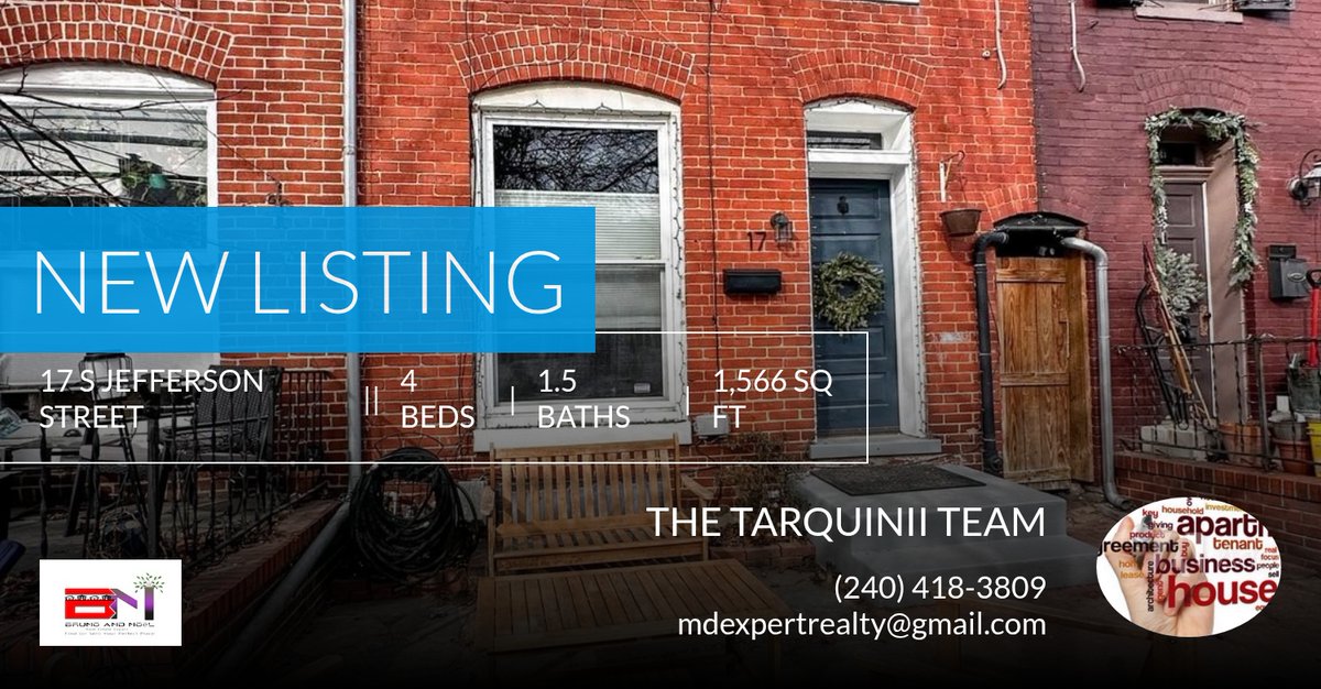 MDExpertRealty's tweet photo. 📍 New Listing 📍 Take a look at this fantastic new property that just hit the market located at 17 S Jefferson Street in Frederick. Reach out here or at (240) 418-3809 for more information https://t.co/lVQpA51Yo3 https://t.co/NdMtg2LrPu