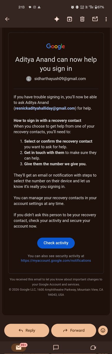 anurag1956715's tweet image. @GoogleIndia @Android @GoogleOne My account [YourEmail] is stuck in a technical loop after a factory reset. Despite having a valid recovery email/phone, the system only sends the OTP to the LOCKED email itself. As a #GoogleOne member, I need urgent manual review. #AndroidHelp