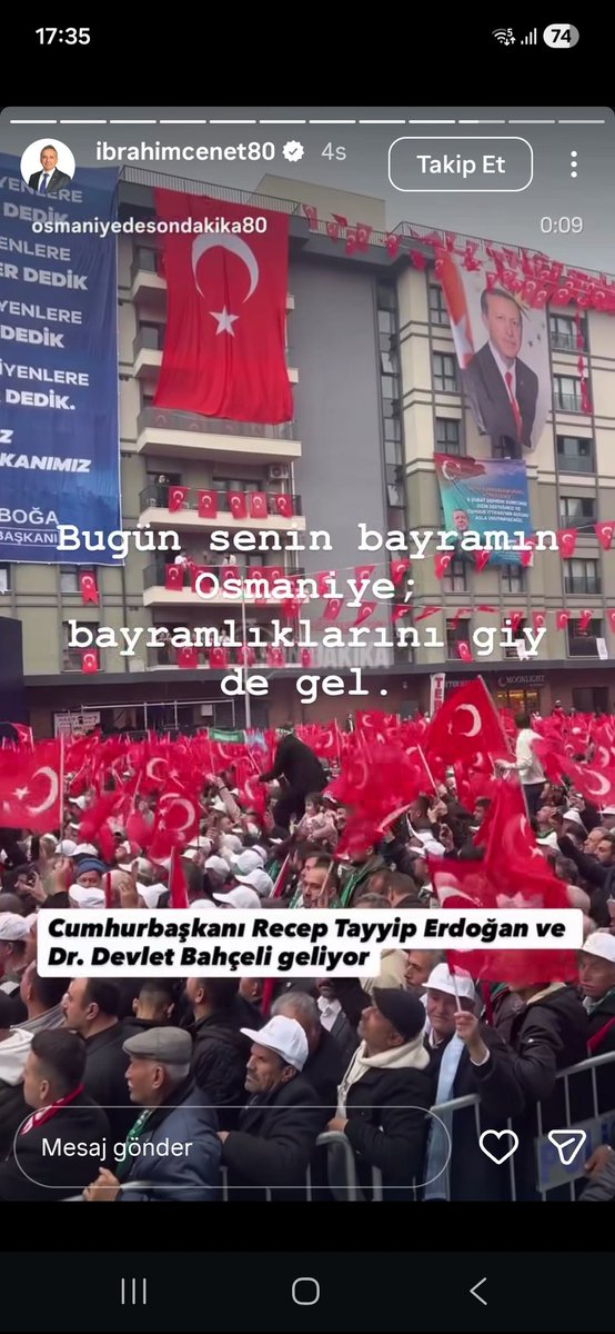 Osmaniye Belediye Başkanı
İbrahim Çenet... 
Milletin derdine acısına uzak olduğunuzu biliyoruz da...
Bayram yapıp kutlayacak kadar mı insanlıktan uzaksınız.
6 Şubat'ta kaybettiğimiz Canlarımızın kemiklerini sızlattınız.
Yazık.