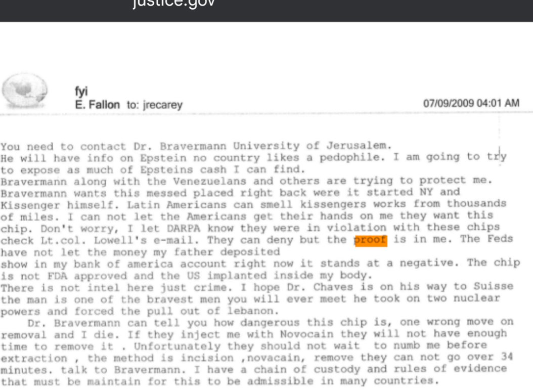 QuantumAlteredX's tweet image. 🚨🚨🚨🚨🚨From the Epstein files 2009: someone talking about DARPA being in violation with the chip that was implanted in their body.  

"I am going to try to expose as much of Epstein's cash as I can find"

"Bravermann along with the Venezuelans and others are trying to protect…