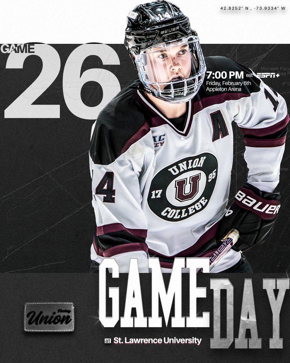 HOME STRETCH STARTS ON THE ROAD

🆚 St. Lawrence
⌚️ 7 p.m.
📍 Canton, N.Y.
📺 ESPN+
📊 saintsathletics.com/sidearmstats/m…
📝 unionathletics.com/news/2026/2/4/…

#UBeforeMe