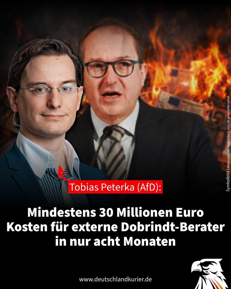 Tobias Peterka (<a href="/AfD/">AfD</a>): Mindestens 30 Millionen Euro Kosten für externe Dobrindt-Berater in nur acht Monaten

Externe Beratungs- und Unterstützungsleistungen haben im Geschäftsbereich von Bundesinnenminister Alexander Dobrindt (CSU) innerhalb von nur acht Monaten ein Kostenvolumen
