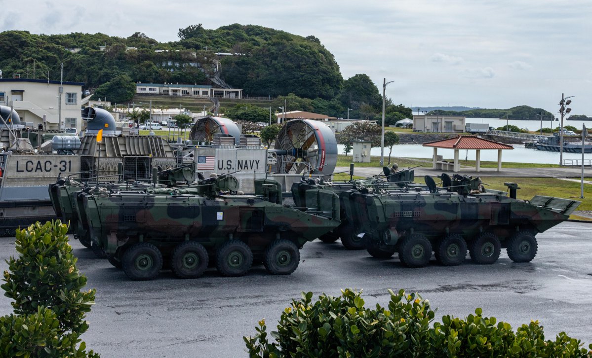 USMC's tweet image. #Marines with @31stMeu take part in a loading operation at White Beach Naval Base, Okinawa, Japan. 

Onload operations ensure accountability of gear and personnel before executing a patrol at sea.

#MarineCorps #USMC #SemperFi