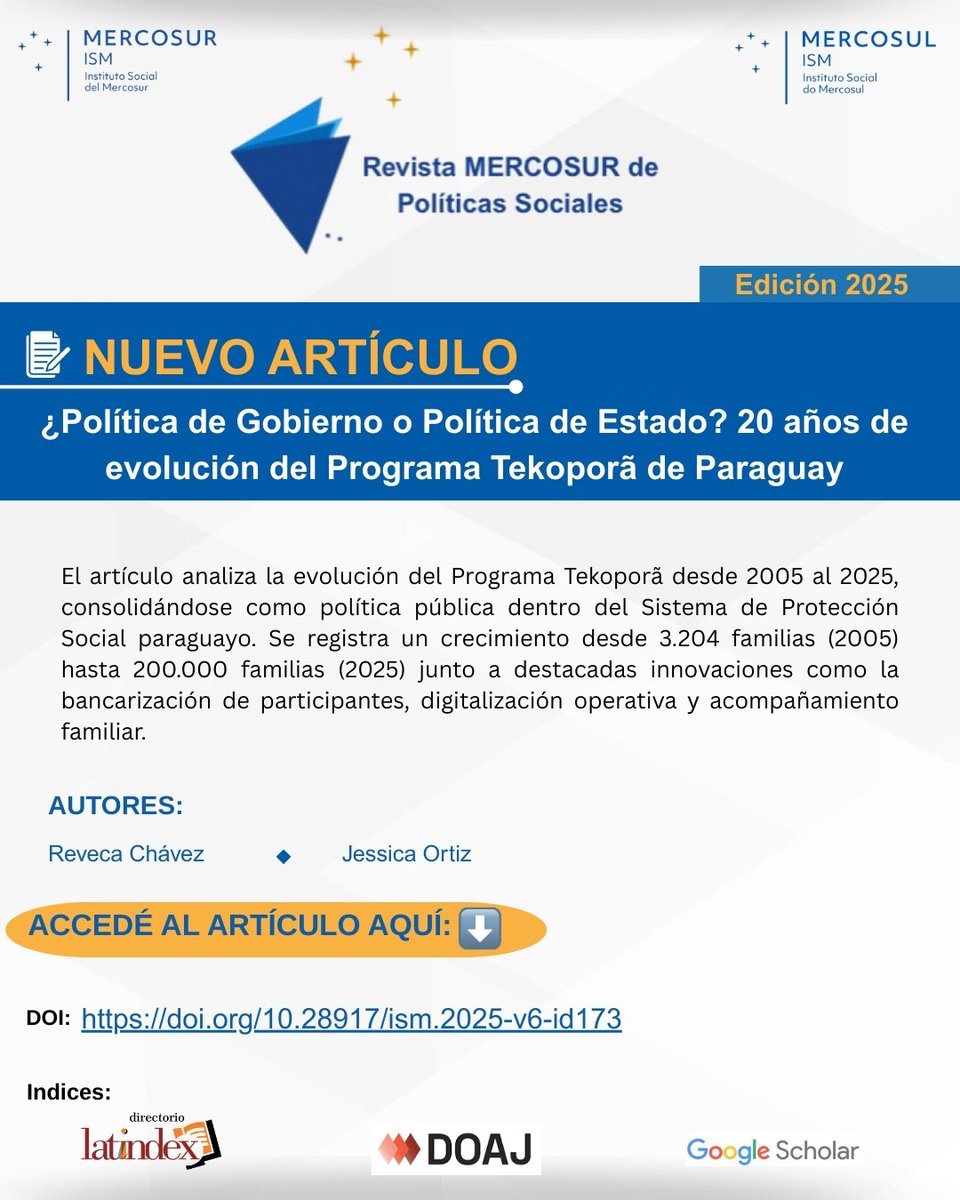 Instituto Social del MERCOSUR (ISM) tweet media
