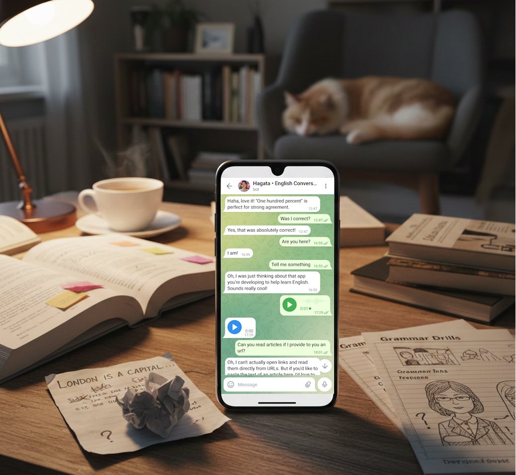 ceho's tweet photo. Built a "Non-tutor" Telegram bot for myself. It’s a place where you can voice chat without any stress or awkwardness. It doesn't rush you, explains things in simple terms, and gently corrects your mistakes.
Free to use: https://t.co/VOGBDeRaI2
#english #ai #LearnEnglish #tgbot https://t.co/LQ8zYdgb2D
