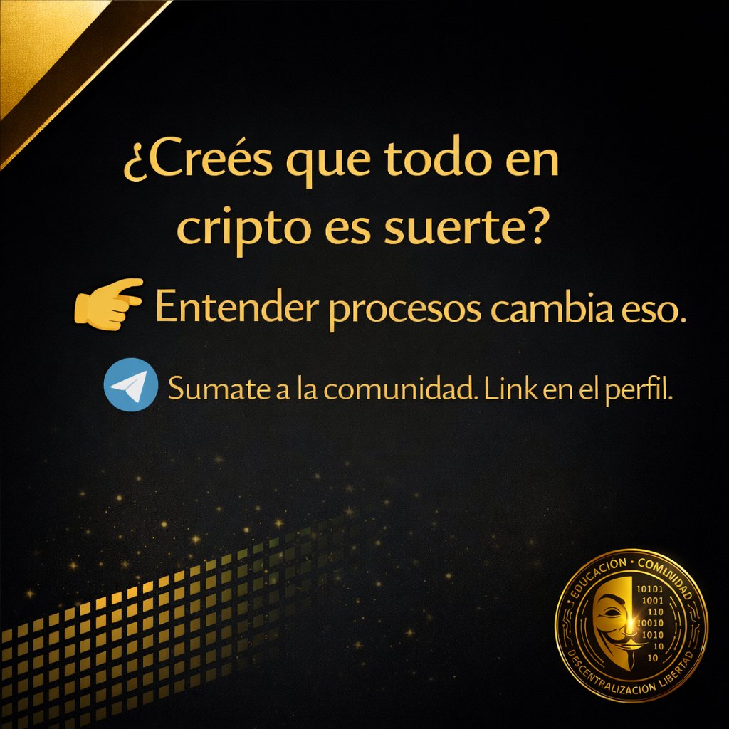 NakamotoNKT7's tweet photo. ¿CREÉS QUE TODO EN CRIPTO ES SUERTE?

Muchos piensan que ganar o perder depende del azar, pero en realidad la diferencia está en entender los procesos.
Cuando aprendés cómo funciona el mercado, dejás de apostar y empezás a decidir con criterio.

#NKT #EducaciónCript #ComunidadNKT https://t.co/qsjFhoZotp