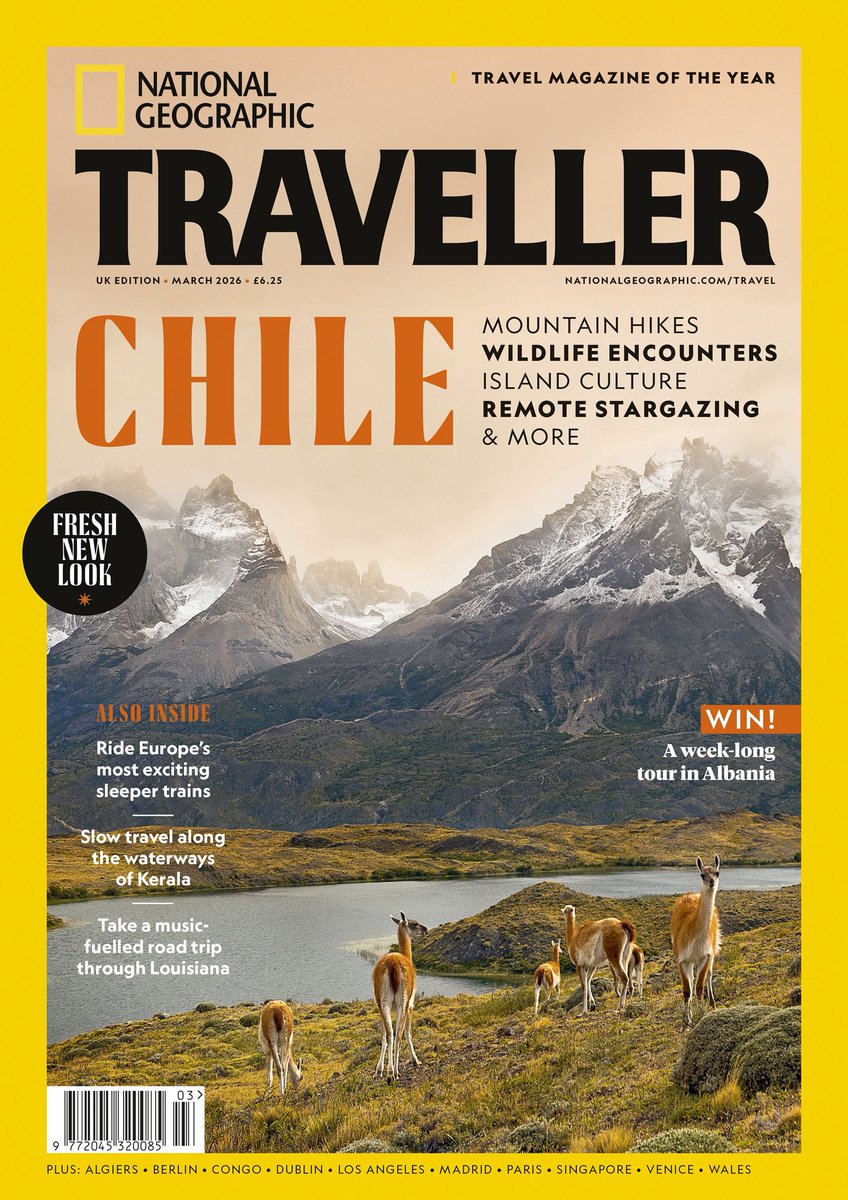 This gorgeous brand new issue of <a href="/NatGeoTravelUK/">National Geographic Traveller (UK)</a> is in shops today! Pick up your copy or subscribe here from just £10 and never miss an issue! checkout.natgeotraveller.co.uk/offers checkout.natgeotraveller.co.uk/offers #Travel #Subscription #Chile #Magazines